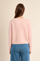 Molly Bracken blush knitted cardigan back view