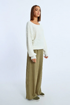 Molly Bracken  Cream Oversized Sequin Knit Jumper