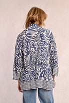 Molly Bracken Zebra Print Kimono Top From The Back 