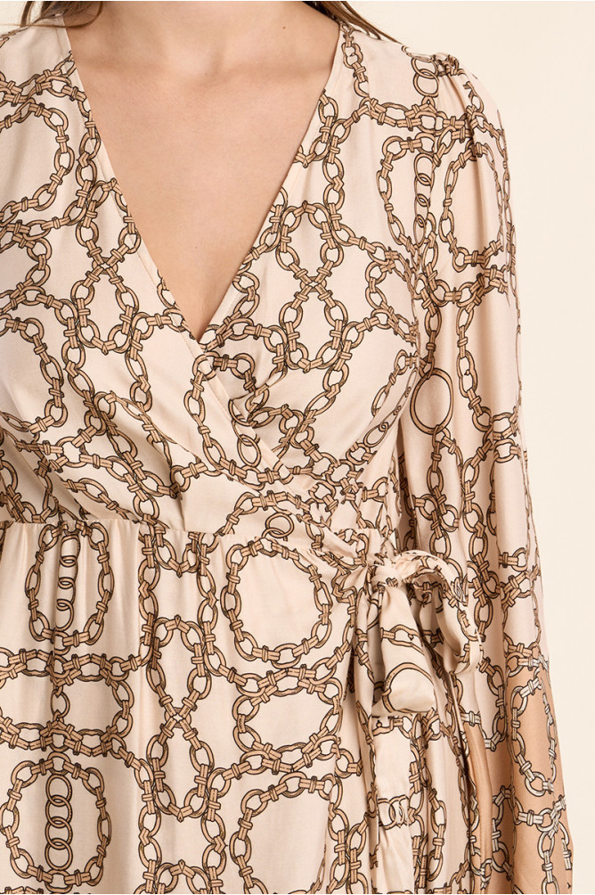 Molly Bracken wrap dress tie waist detail