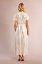 Molly Bracken chevron print maxi dress back view