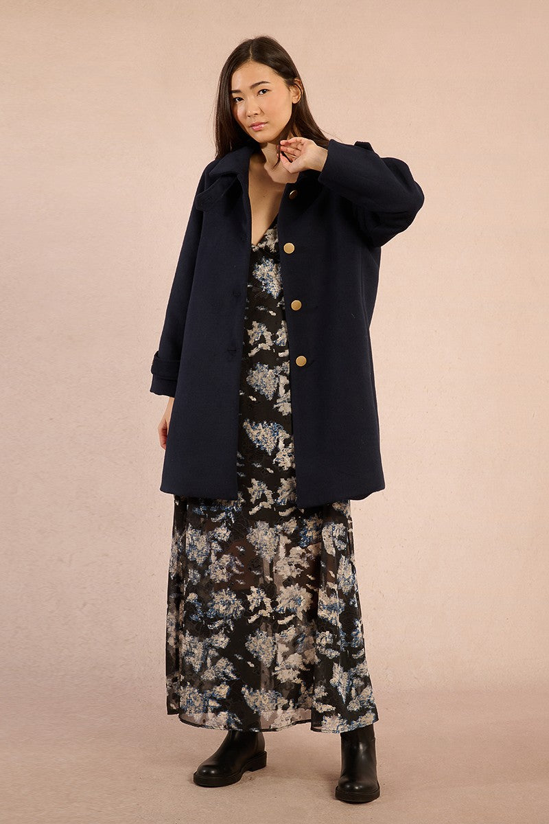 Molly Bracken elegant Long winter coat 