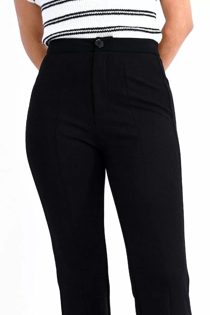 Molly Bracken Black Slip Cuff Trousers