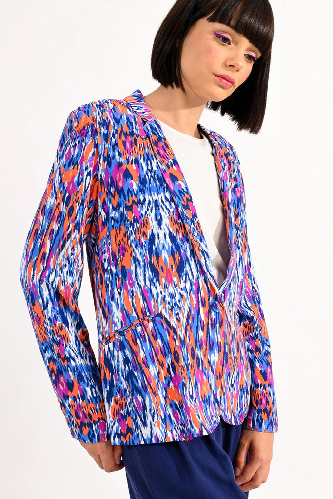 Molly Bracken Multi-Colour Graphic Print Blazer Jacket