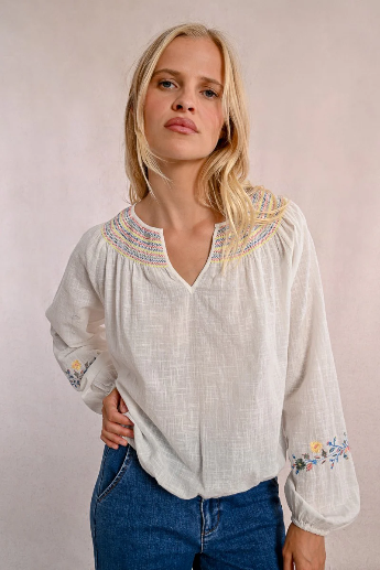 Molly Bracken Embroidered Boho Blouse