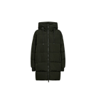 Flat lay of Mos Mosh khaki padded coat with high collar and hood