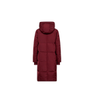 MOS MOSH Nova Square burgundy hooded down coat – back product view