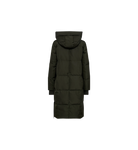 MOS MOSH Nova Square olive green hooded down coat – back product view