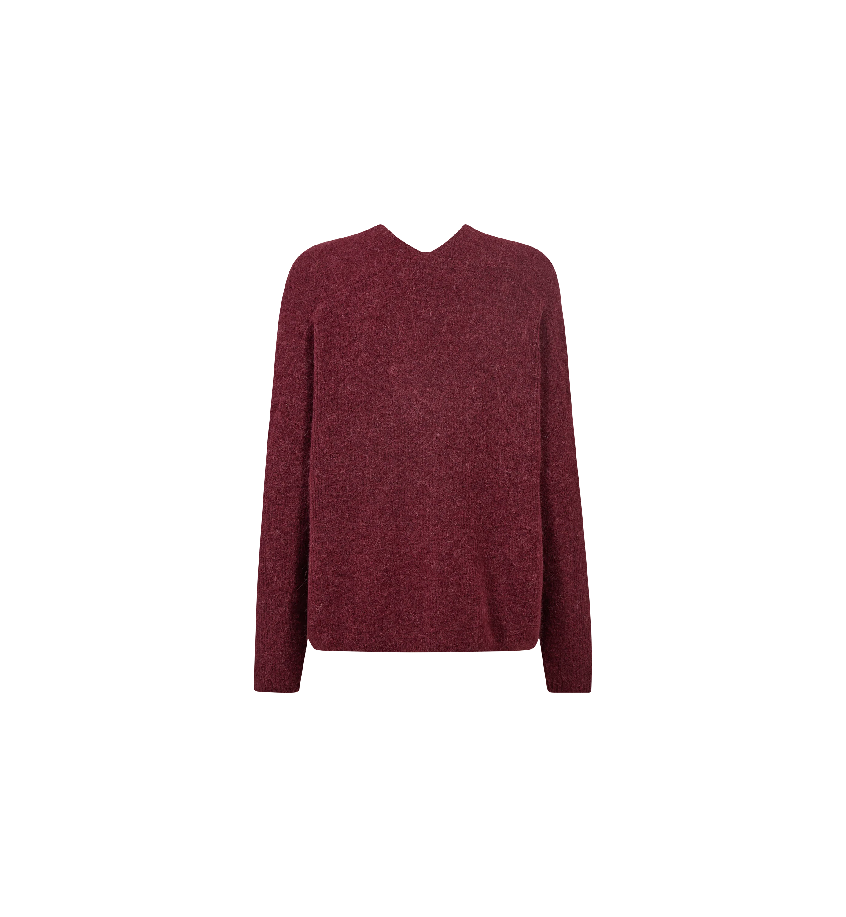Mos Mosh Thora burgundy lightweight knit jumper back view
