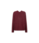 Mos Mosh Thora burgundy lightweight knit jumper back view