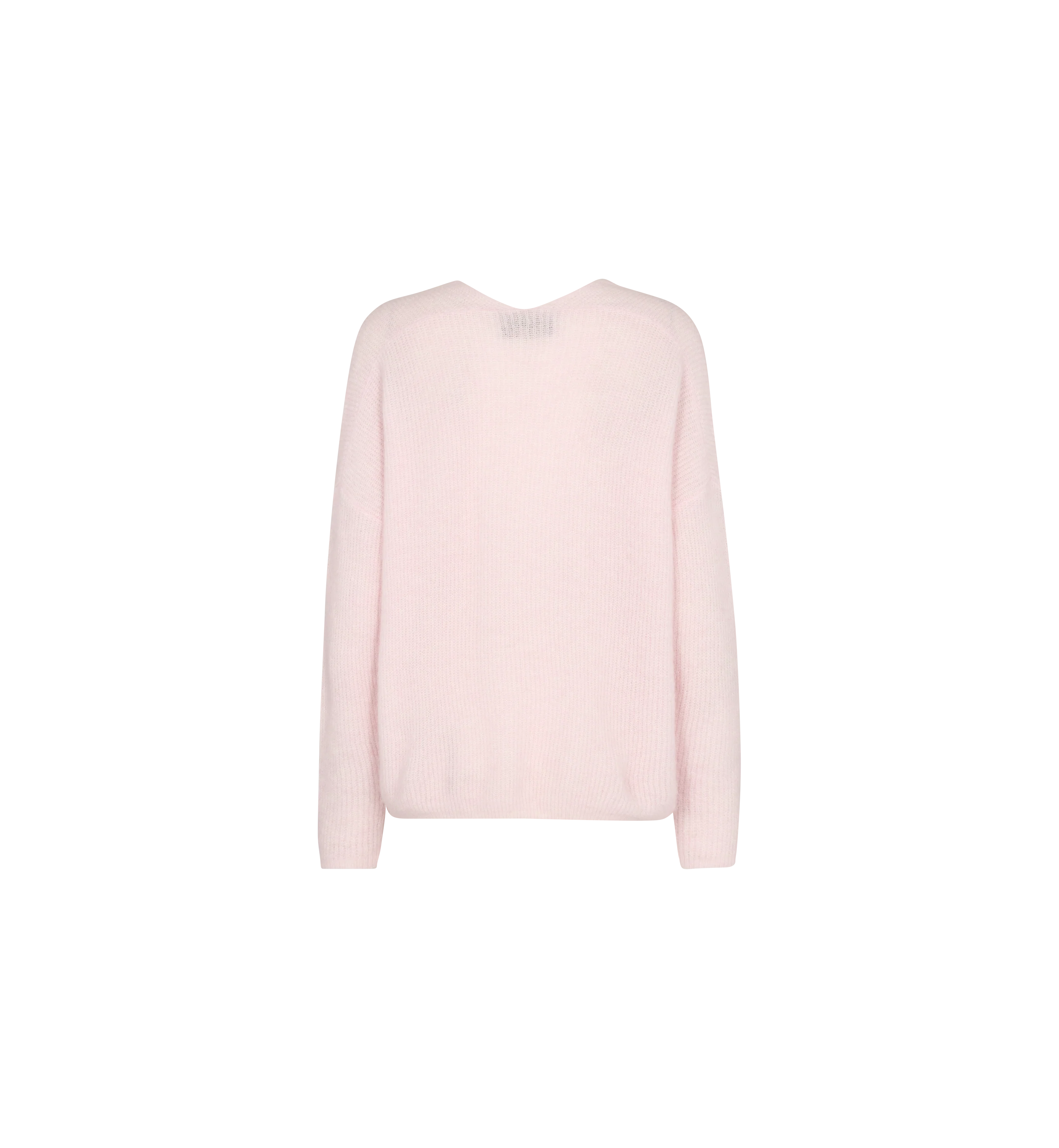 Mos Mosh Thora soft pink lightweight knit jumper back view