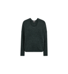 Alpaca-wool knit with deep neckline by Oui