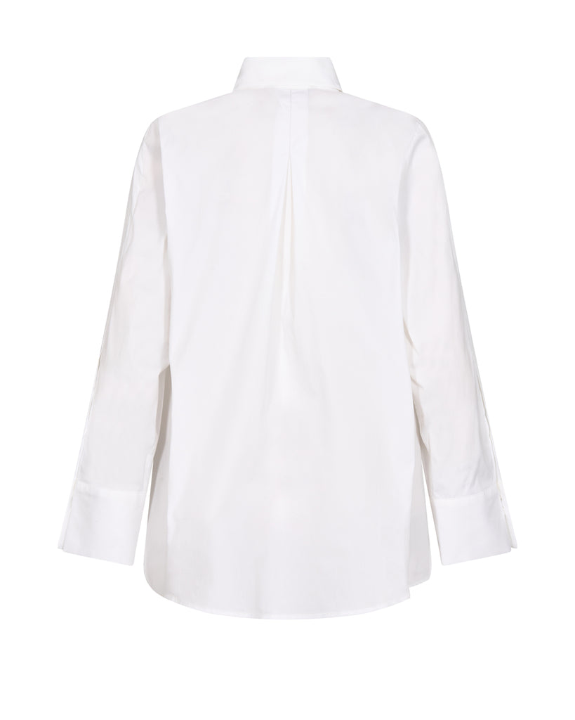 Mosmosh Winola White Relaxed Fit Shirt From Back