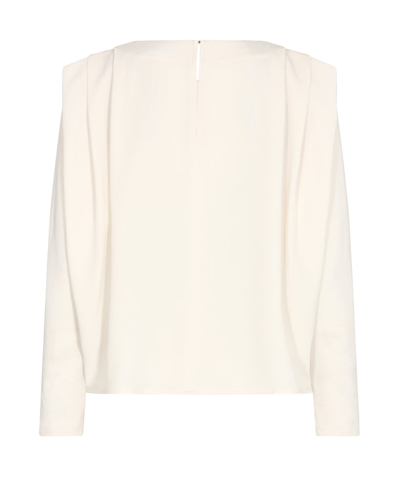 Mosmosh Calla Moss Off-White Blouse From The Back