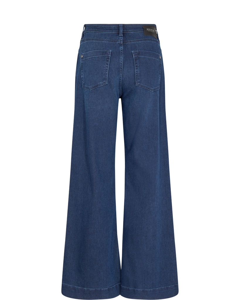 Mosmosh Dara True Blue Flared Jeans From Back