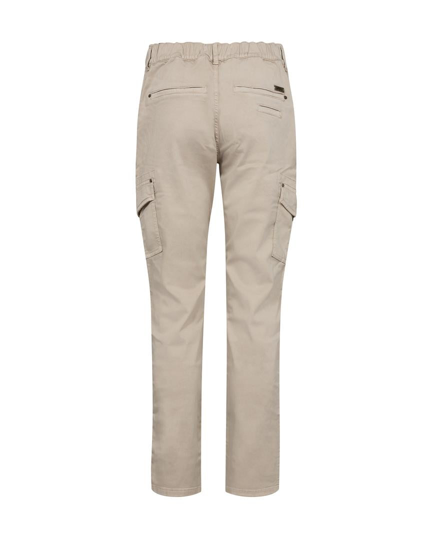 Mosmosh Gilles Timaf Beige Utility Style Trousers From The Back 