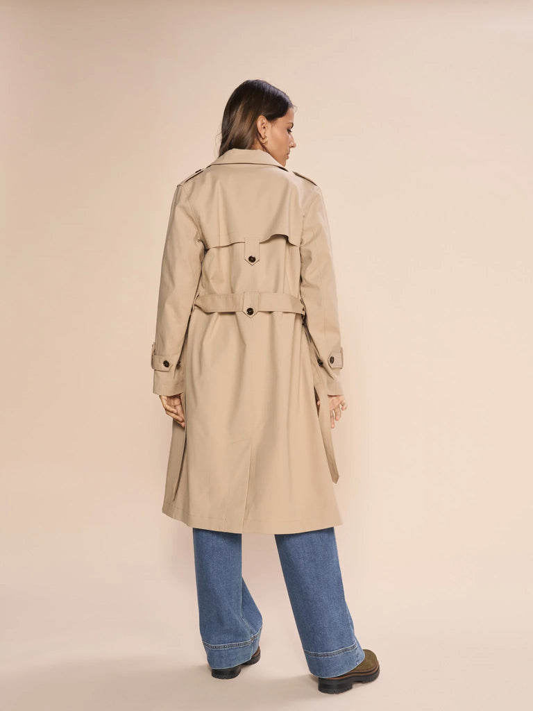 Mos Mosh Farah Tan Trench Coat From The Back