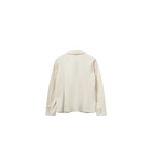 Mosmosh Cream Viga Charm Patch Pocket Blazer From The Back 