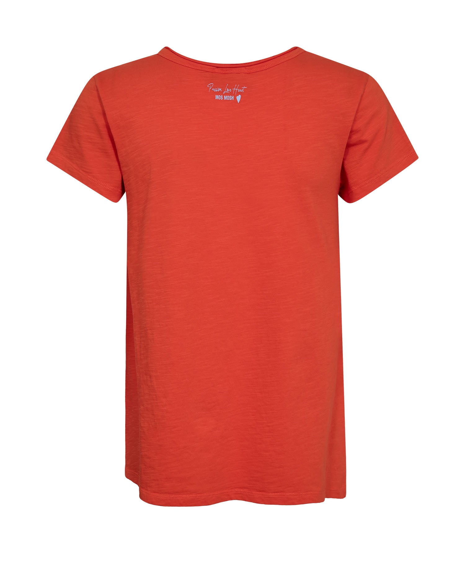Mos Mosh Tulli orange V-neck tee back view