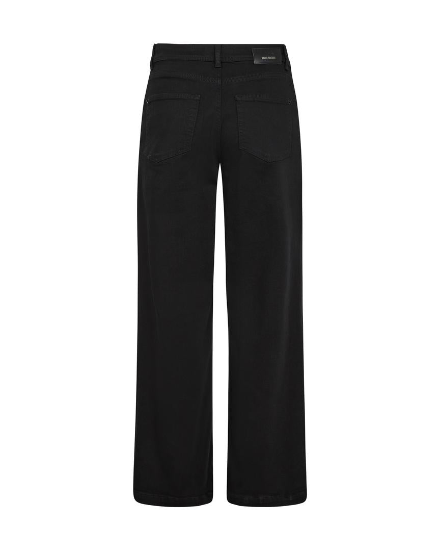 Mosmosh Dara Deluxe Black Straight Leg Jeans From Back