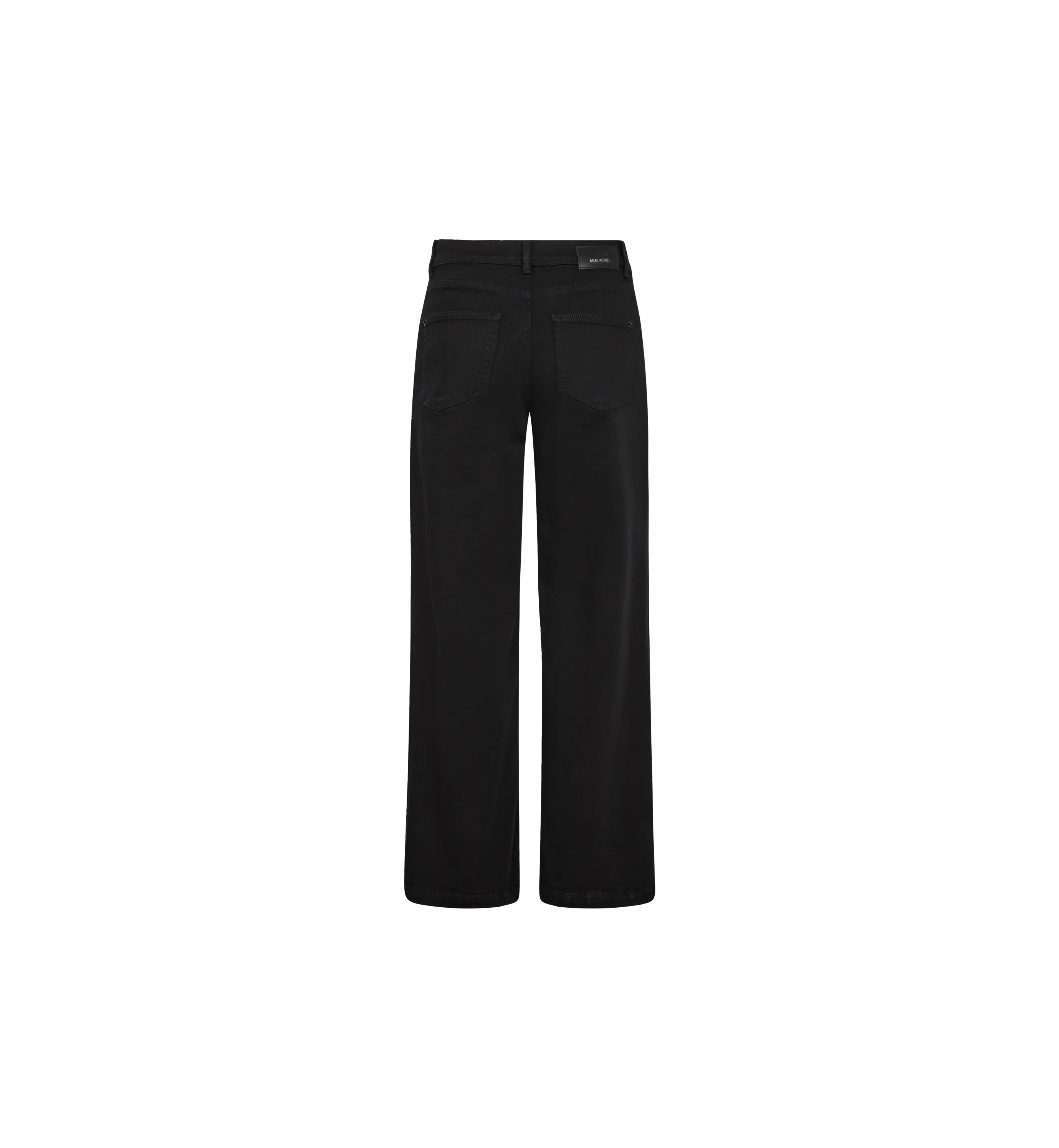 Mosh Mosh Chic black jeans with high waist and wide leg cut from back 
