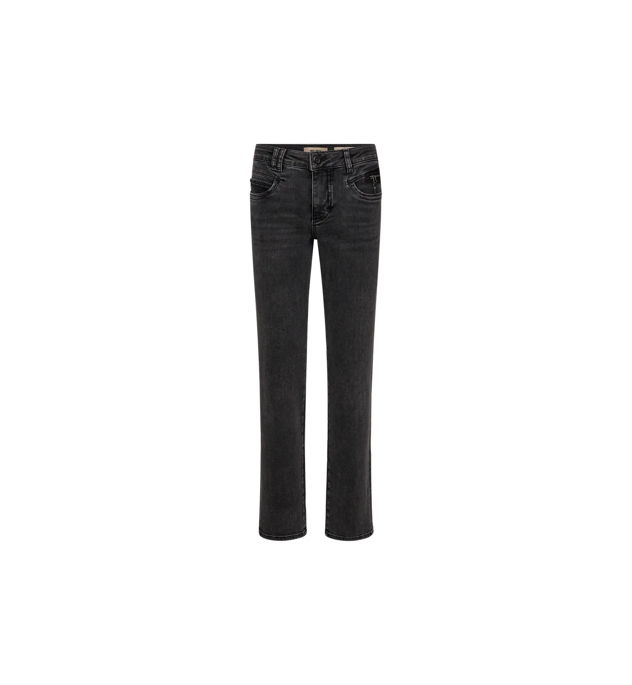 Flat lay of Mos Mosh Carla Naomi Deluxe Jeans in grey cotton blend fabric