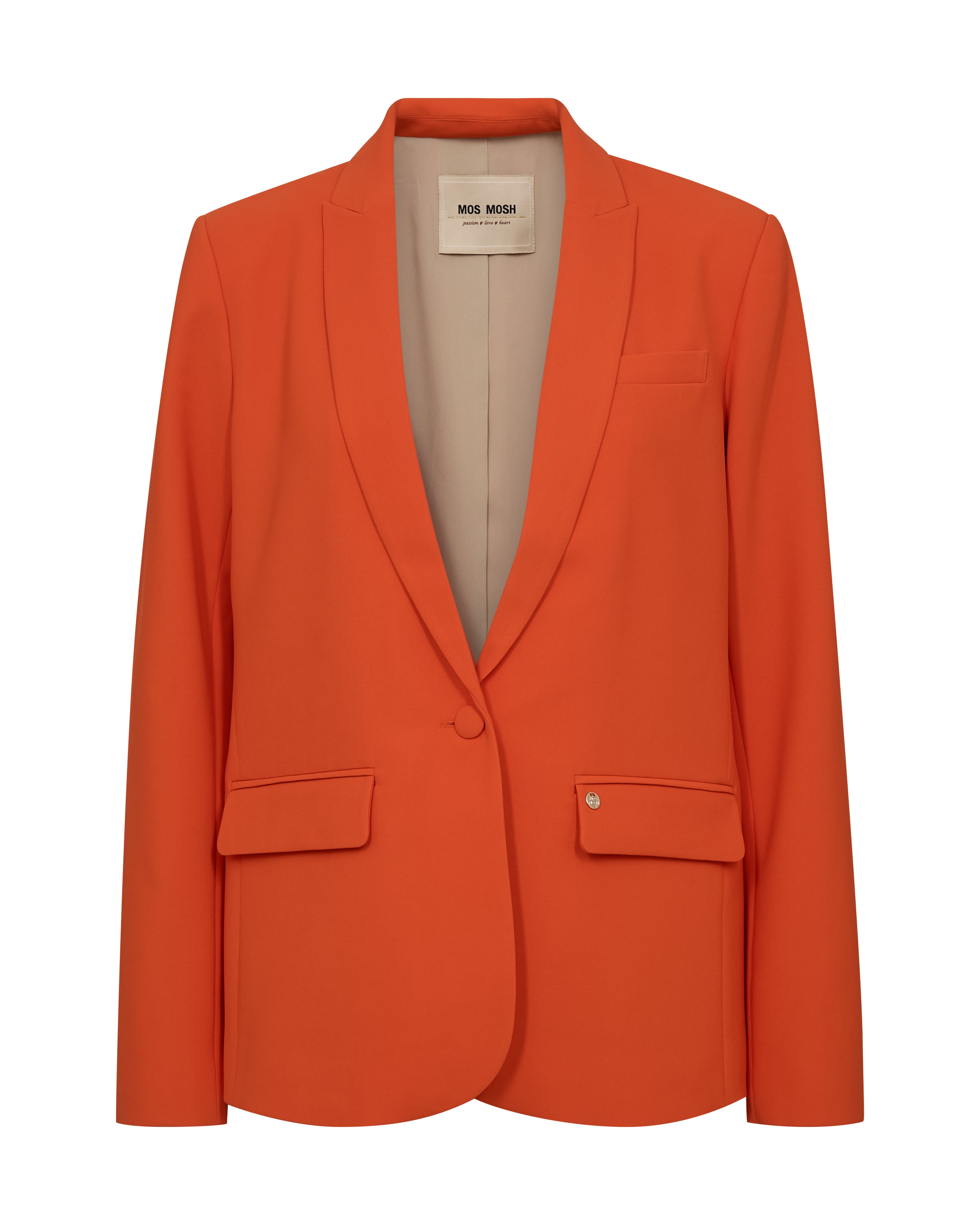 Mos Mosh Phoebe Miley orange tailored blazer front view