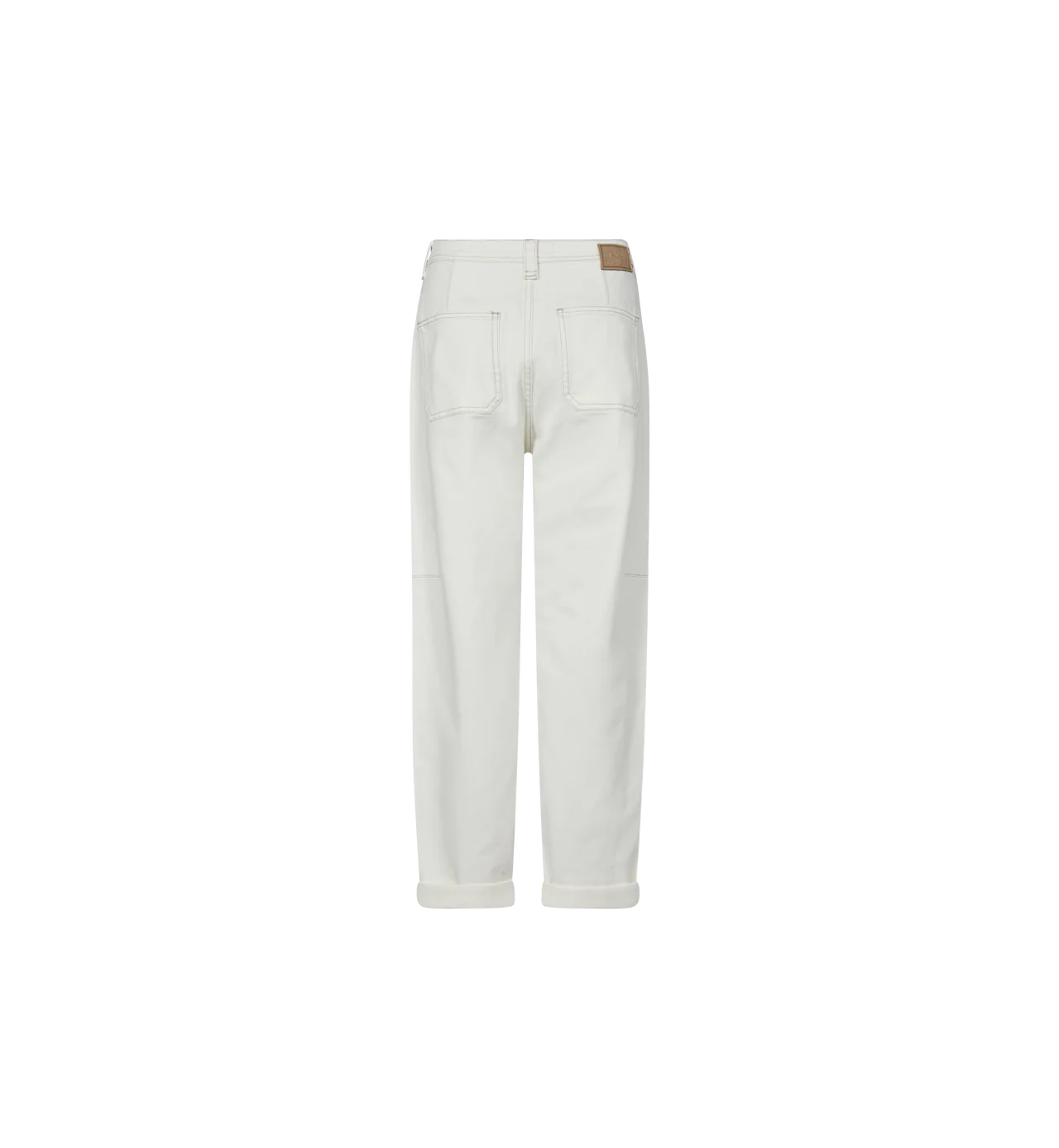 Mosmosh Aymen Melo White Boyfriend Cut Jeans From Back 