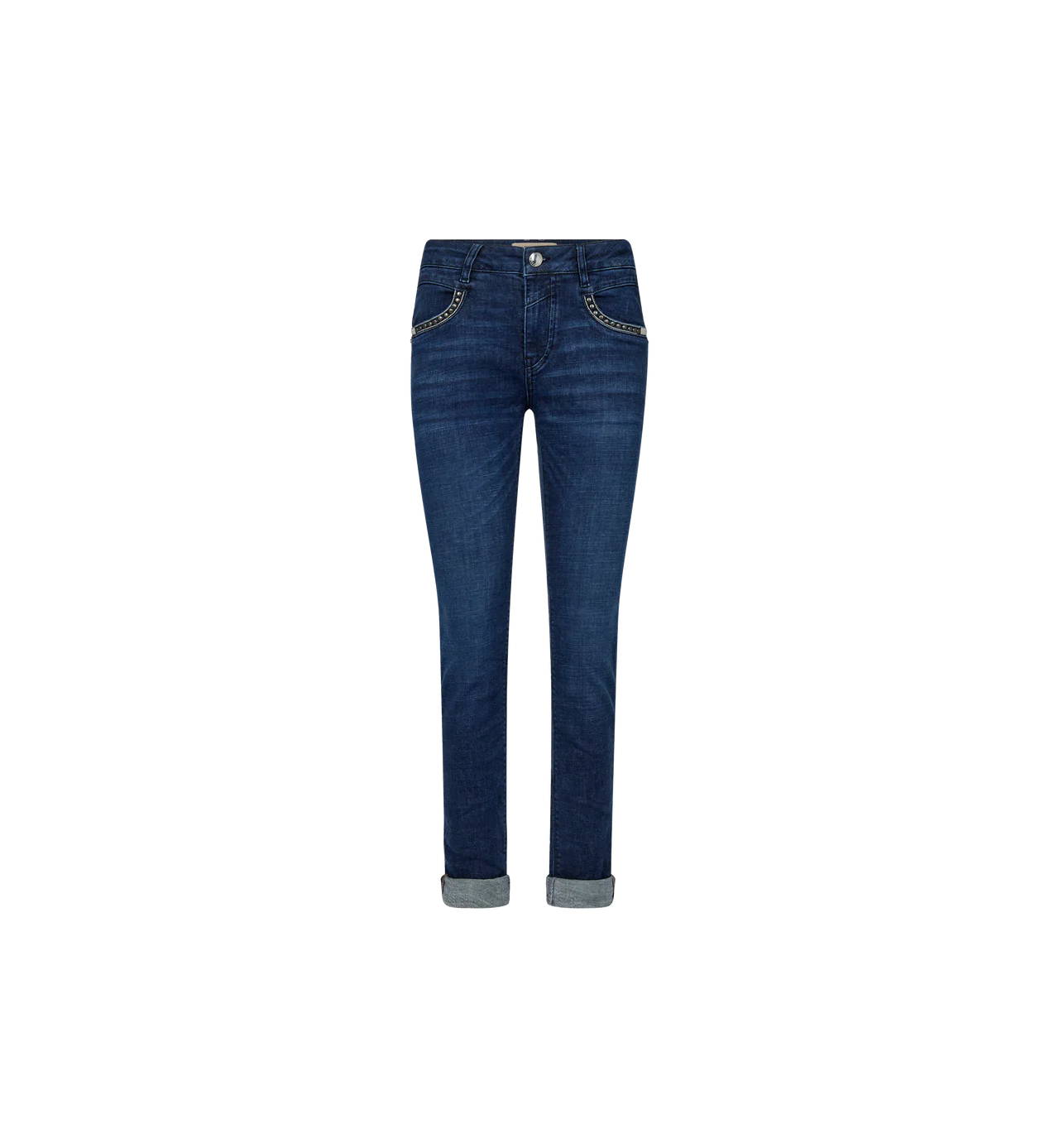 Mosmosh Naomi Cadillac Slim Leg Jeans In Dark Blue 