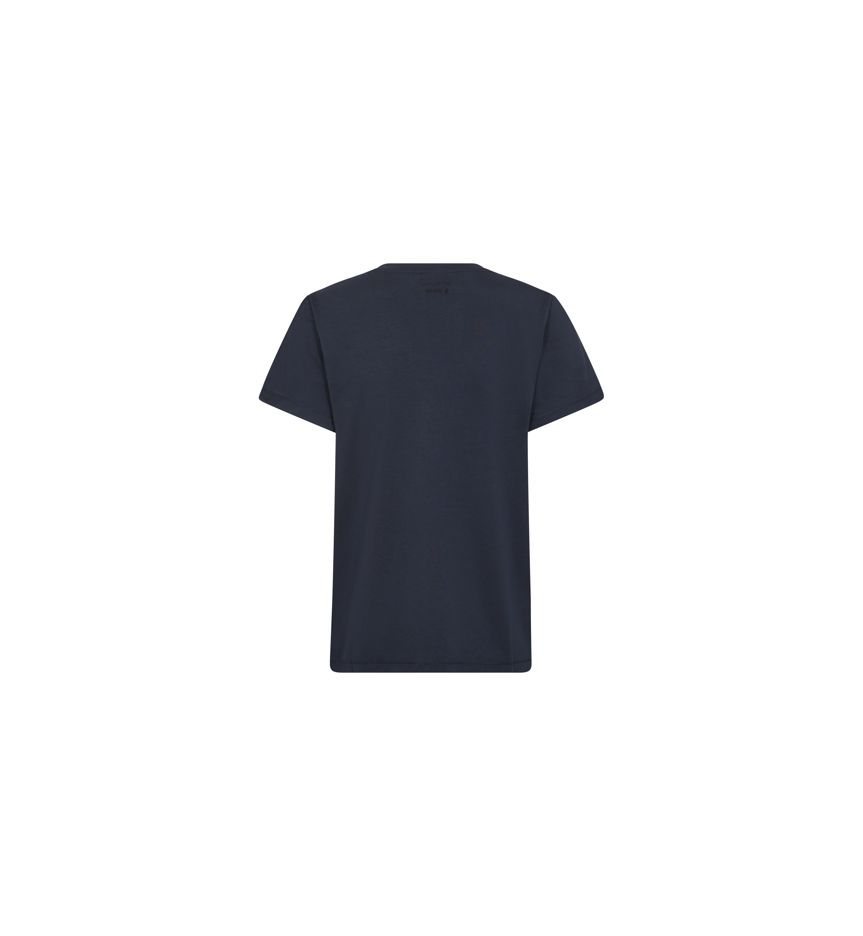 Mos Mosh Dala navy V-neck basic T-shirt back view