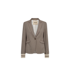 Mosmosh Blake Karlie Fitted Bomber Blazer In Beige/Brown