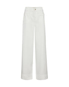 Mos Mosh trousers in soft white lyocell shown in flat lay