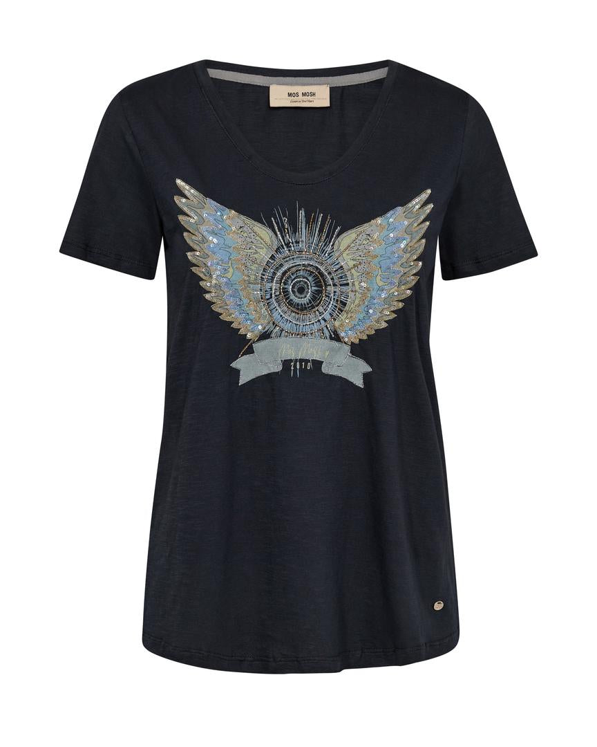 Mosmosh Gethi Deco Navy/Blue Angel Wing T-shirt