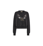 Flat lay of Mos Mosh Cosette grey sequin sweatshirt with detailing