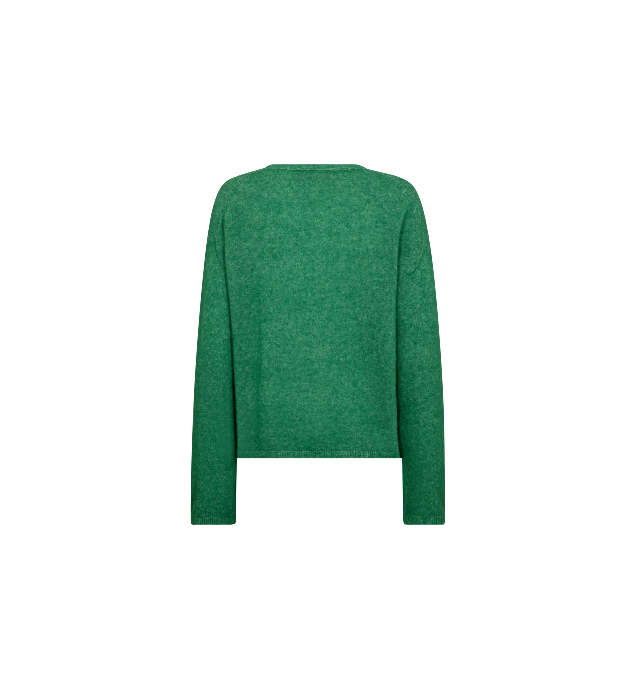 Back view of Mos Mosh Mape jumper in green wool blend

