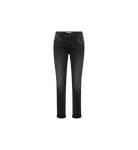 Mos Mosh Naomi Perla grey skinny jeans flat lay, front view with embroidered pocket detail.