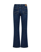 Mos mosh Stretch denim flared jeans with high-rise waist from the back 