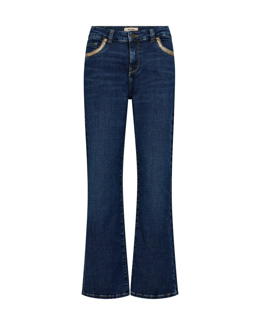 Mos Mosh dark blue flared high-waisted women’s jeans