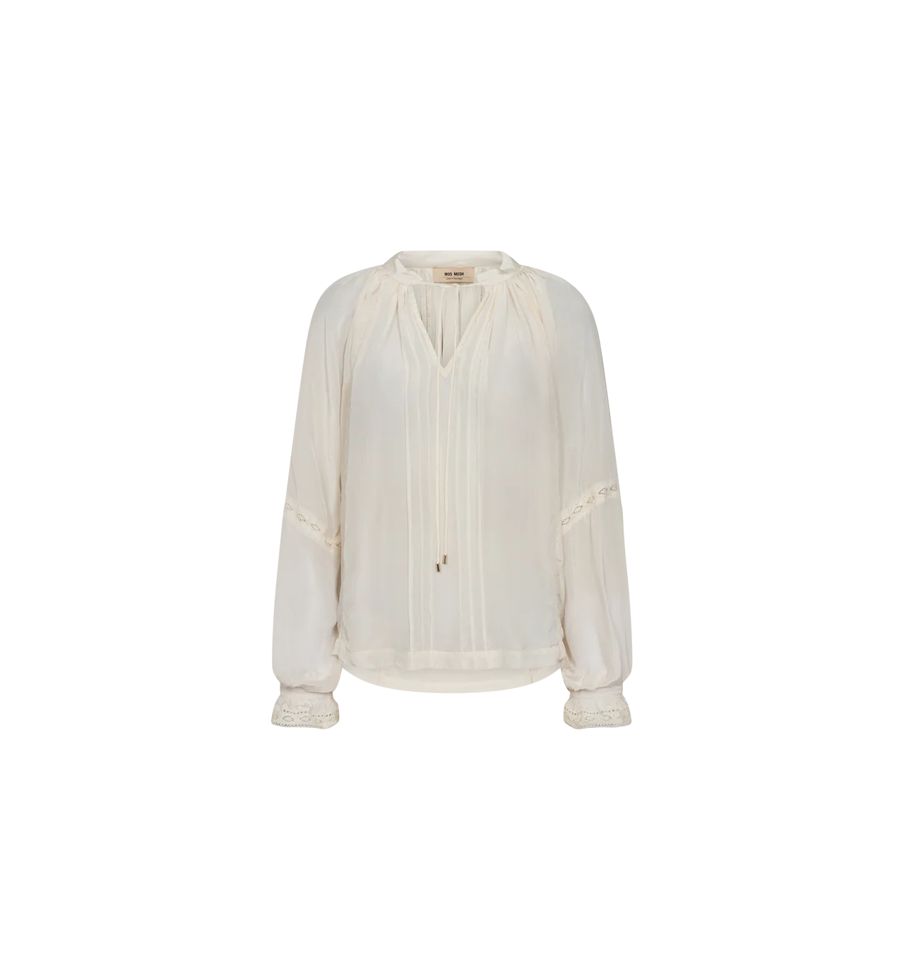 Mos Mosh Vuela boho-inspired white blouse styled with denim