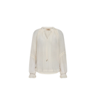 Mos Mosh Vuela boho-inspired white blouse styled with denim