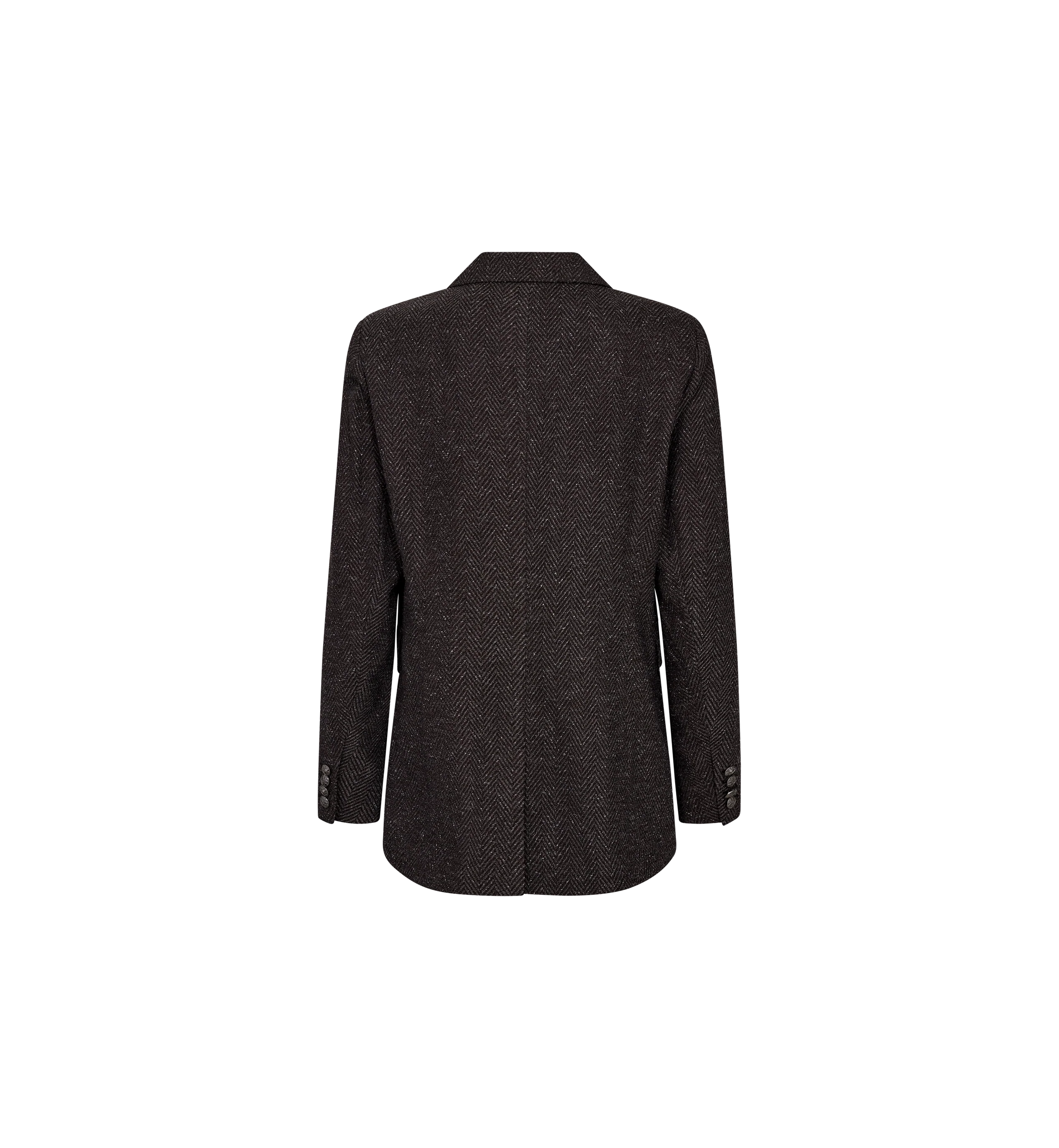 Back view of Mos Mosh Babeth Svala black blazer in modern tailored cut