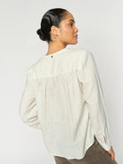 Mos Mosh Evanda linen blend blouse relaxed fit back view
