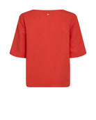 Mos Mosh Raina Alexis orange linen blend blouse back view