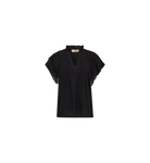 Mos Mosh Wea Flowish black blouse short sleeve styled outfit