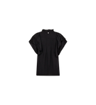 Mos Mosh black ruffle sleeve blouse back view lace trim
