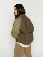 Mos Mosh Zyla Neola cropped trench jacket back view