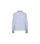 Mos Mosh Osmo blue stripe embroidered shirt back view