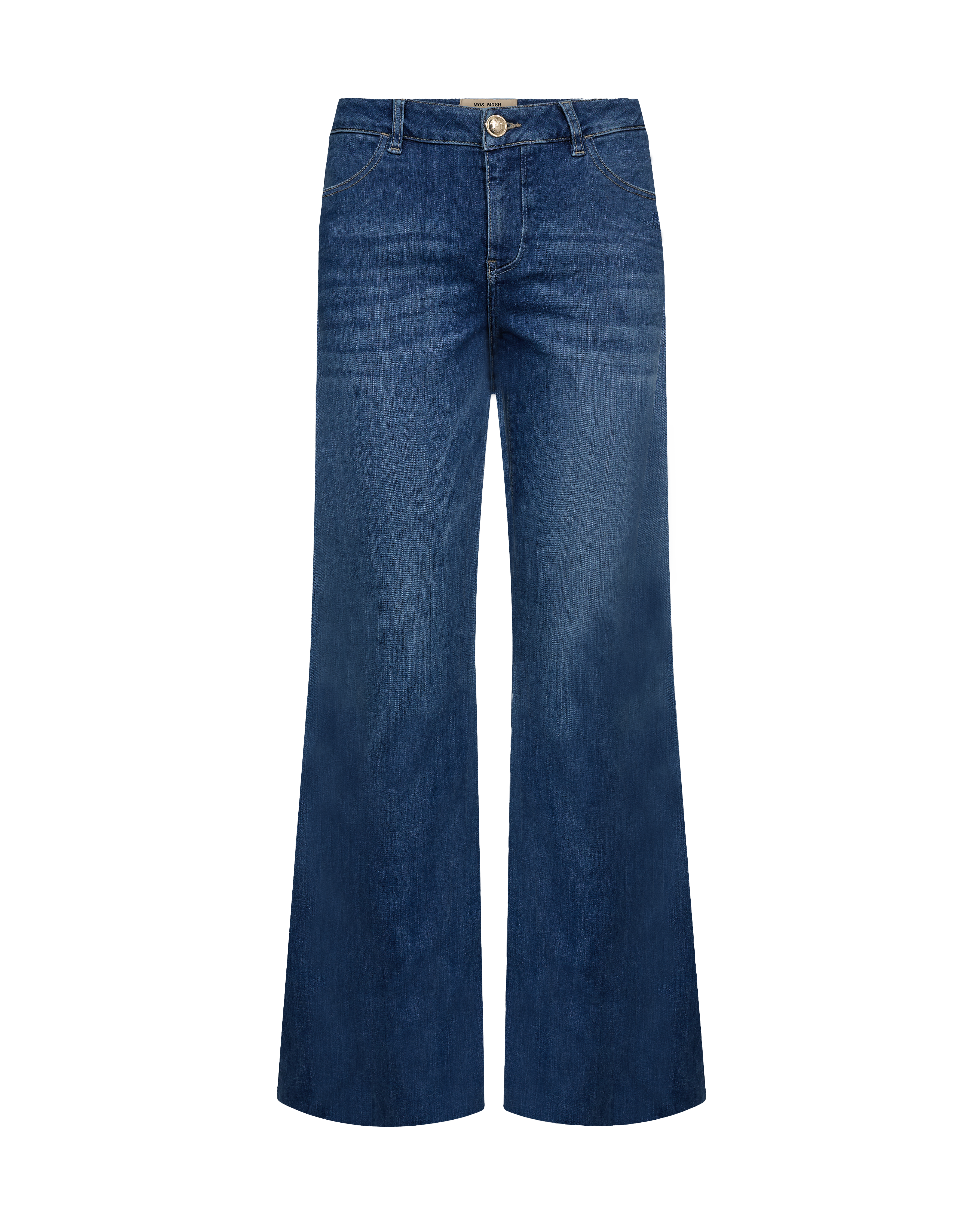 Mos Mosh Dara Jenny wide leg jeans high waisted dark blue denim