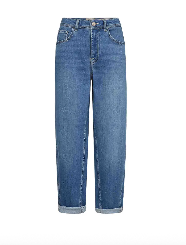 Mos Mosh Aymen Deluxe blue wash boyfriend jeans for women