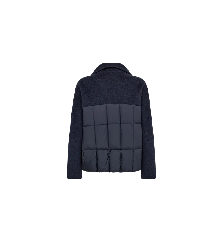 MOS MOSH Harriet Loisa navy quilted bomber jacket back product image